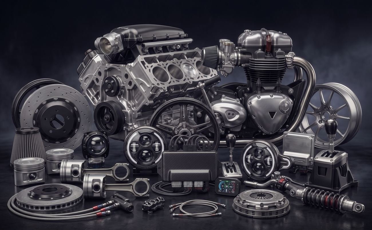 Piezas de precisión: motor, frenos y componentes de taller